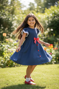 NUEVO VESTIDO DE NIÑA CON LAZO