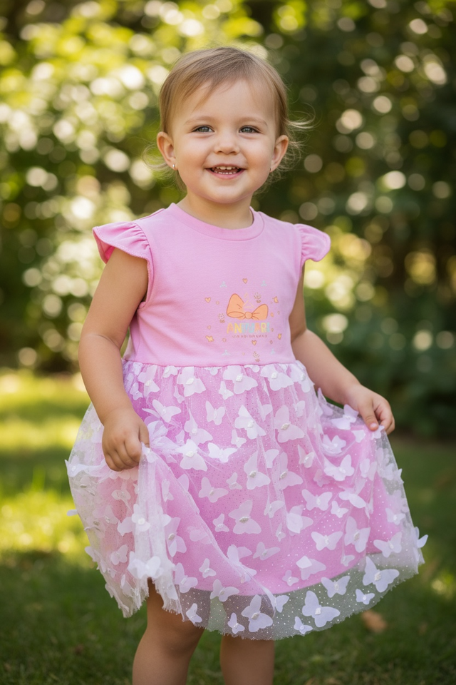 NUEVO VESTIDO DE NIÑA CON TUL EN 3D