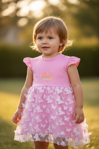 NUEVO VESTIDO DE NIÑA CON TUL EN 3D