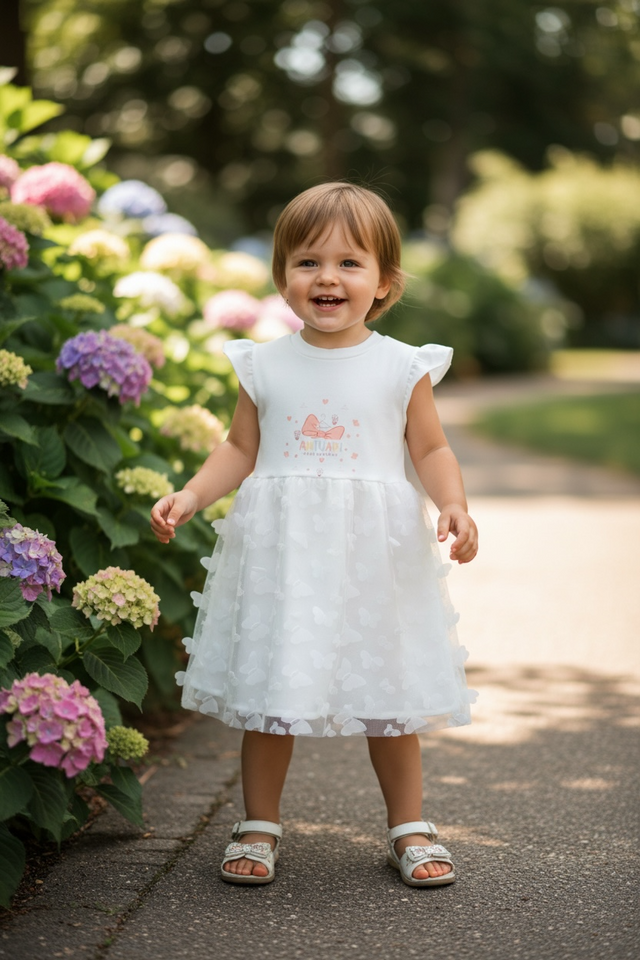 NUEVO VESTIDO DE NIÑA CON TUL EN 3D