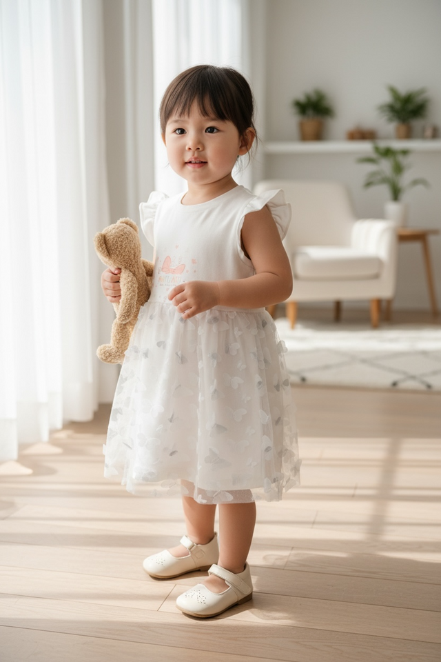 NUEVO VESTIDO DE NIÑA CON TUL EN 3D