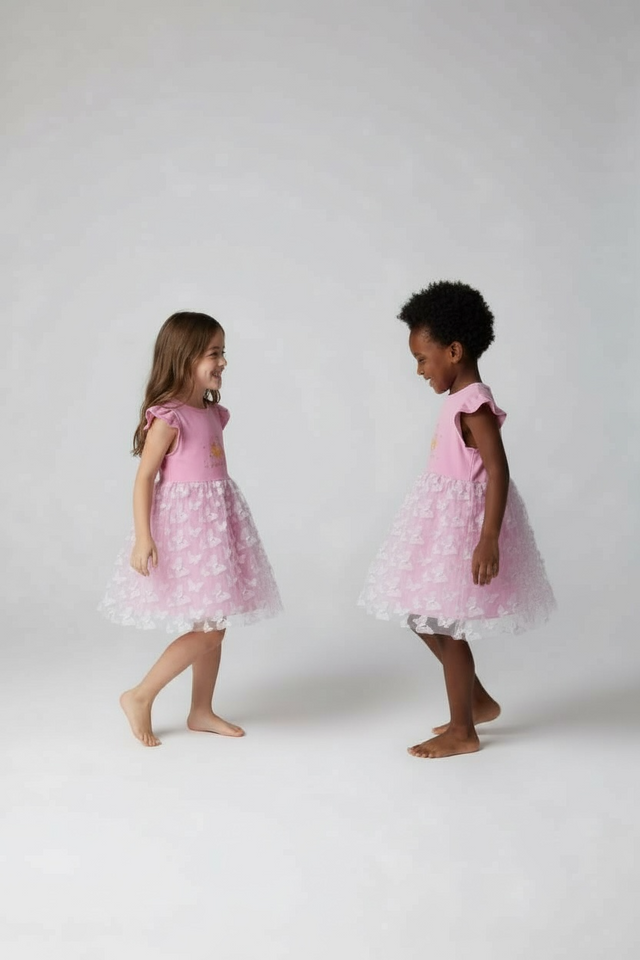 NUEVO VESTIDO DE NIÑA CON TUL EN 3D